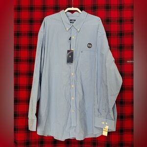 Izod Men's Light Blue Dress Shirt 4XLT NWT